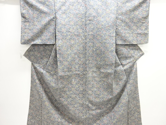JAPANESE KIMONO / ANTIQUE KIMONO / SILK / TSUMUGI / GOURD